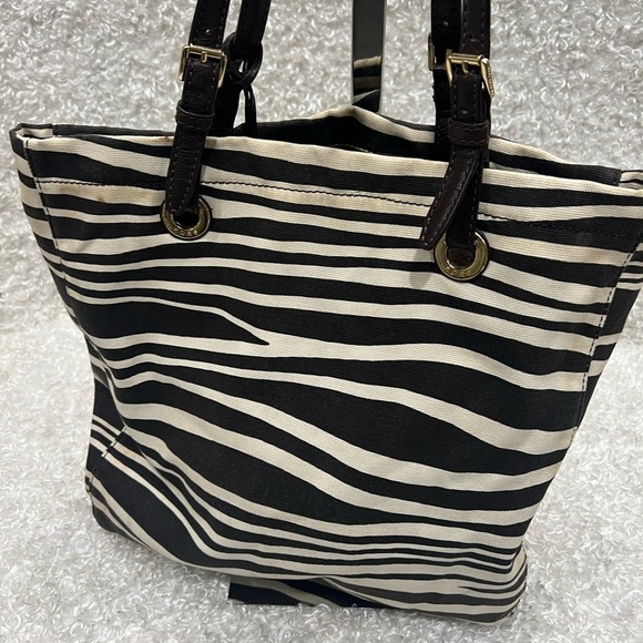 Michael Kors MK Canvas Tote in Zebra Print - Picture 10 of 16
